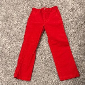 Vineyard Vines Kids Red Corduroy Pants